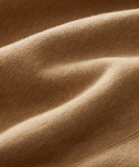 Cotton-Camelhair Fleece Sweatshirt in Camel